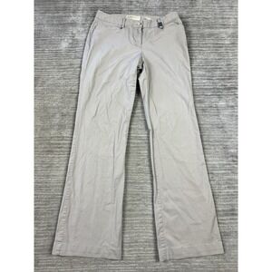 Michael Kors Pants Womens 4 Beige Gramercy Fit Straight Leg Cotton Blend